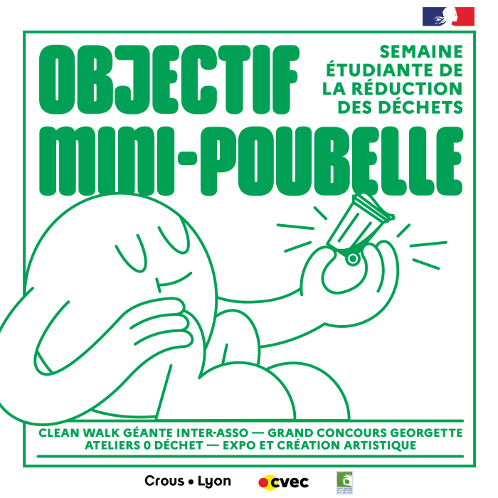 Objectif mini-poubelle - Semaine étudiante de la réduction des déchets -  Crous Lyon