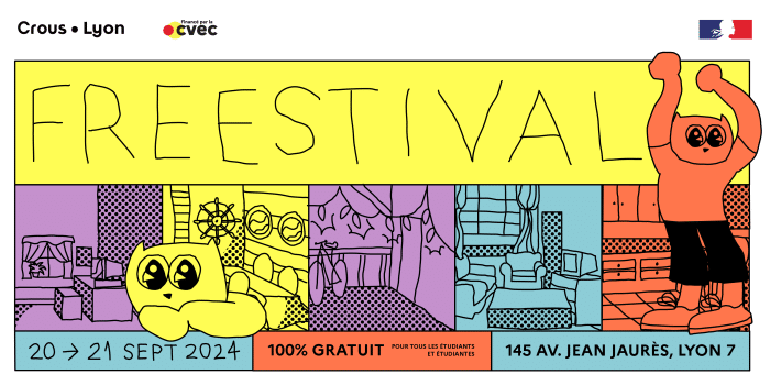 Freestival 2024 : festival étudiant à Lyon 1 Crous2425 Freestival Banner 02